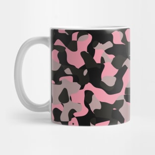 pink gray and black camo abstract 2 Mug